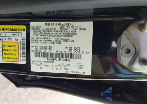 2015 Ford Fusion Energi Se Luxury из США, поврежденный, VIN 3FA6P0PU1FR128146